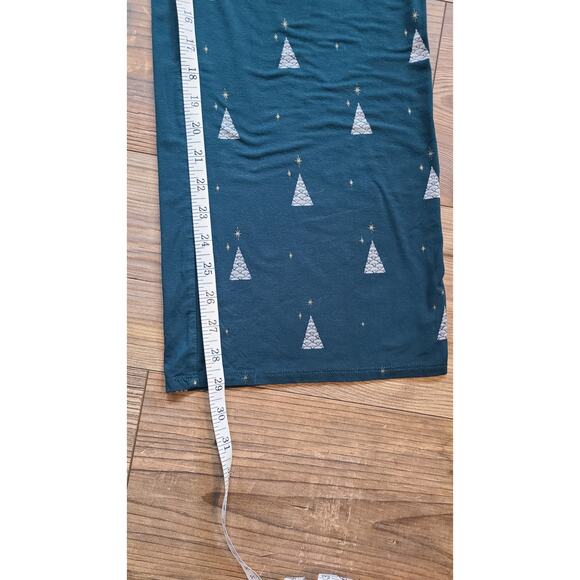 Soma Pants Womens XS Christmas Xmas Tree Print Soft Pajama Pants Teal Blue - Picture 9 of 9